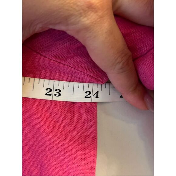 Calligraphie Linen Blend Boho Ruffle Sleeves Cardigan sz S can fit to L Festival - Picture 7 of 8